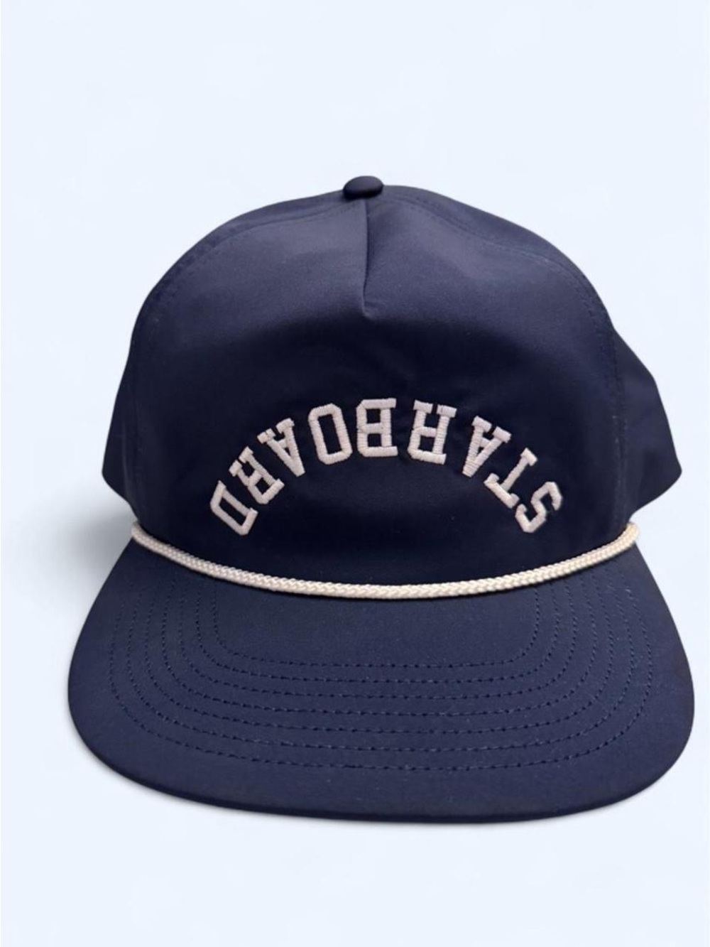 Navy 'STARBOARD' Rope-Trim Cap - Picture 2 of 3